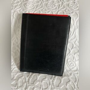 Vintage Coach Black Leather Portfolio Legal Pad Binder Organizer